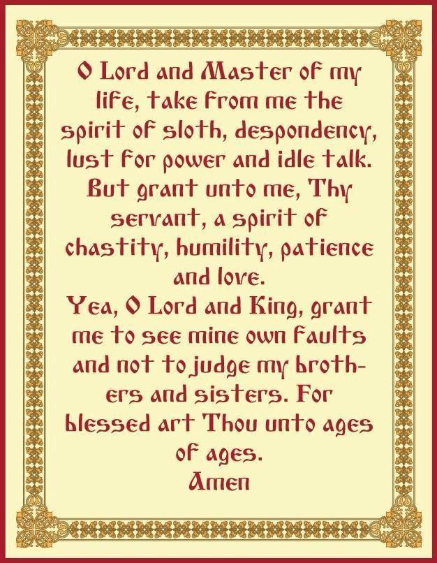 St. Epherm Prayer